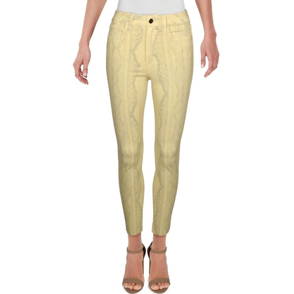 Joe's Jeans The Charlie Hi Honey Ankle Yellow Snake Skinny Jeans 27 45GAEVSX5777